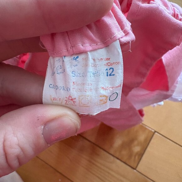 Vintage Baby Girl Bloomer Romper Playsuit Light Pink 90s Embroidered Zellers - Picture 7 of 7